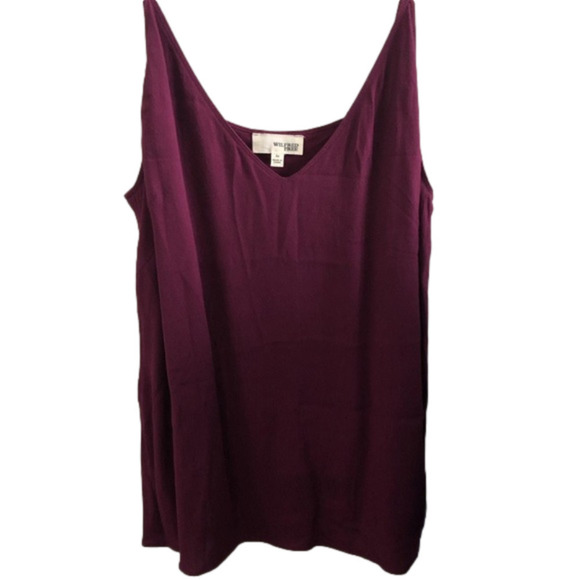 Aritzia Wilfred Free Size Medium Tank Top Purple Adjustable Straps Layered Shirt - Picture 2 of 5